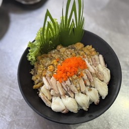 ข้าวหน้าปูแกะ น้ำจิ้มซีฟู๊ด