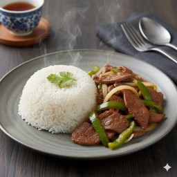 ข้าวพริกหยวกตับหมู