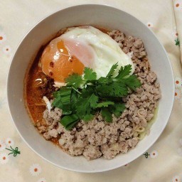 มาม่าแซ่บ(ต้มมาม่า)&ข้าวน้ำพริกหมูสับ