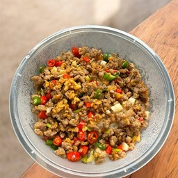 ข้าวคั่วพริกเกลือ (ราดข้าว)