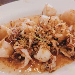 No98 ปลาหมึกทอดกระเทียม