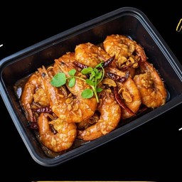 กุ้งทอดราดซอลมะขาม