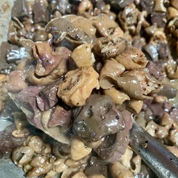 ผัดไส้หมู+เลือดหมูผัดพริกไทยดำ