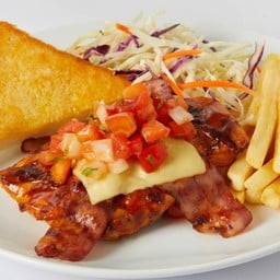 สเต็กไก่ย่างเบคอนชีส