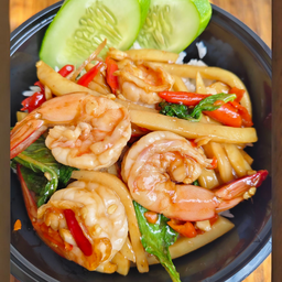 ข้าวผัดกุ้งใส่หน่อไม้