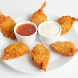 กุ้งผีเสื้อชุบเกล็ดขนมปังทอด