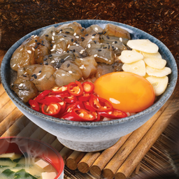 ข้าวหน้ากุ้งดอง+ไข่ดอง