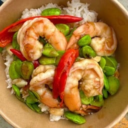 กุ้งผัดพริกสะตอ