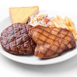 สเต็กไก่ย่างสไปซี่ + เทริยากิพอร์ค