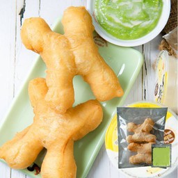 ปาท่องโก๋ 2 ตัว+สังขยาใบเตยกะทิสด (แช่แข็ง)