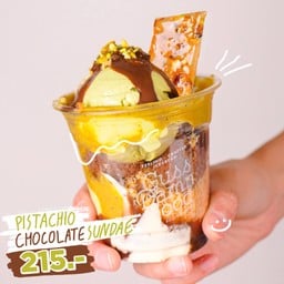 Pistachio Chocolate Sundae - พิสทาชิโอ ช็อคโกแลต ซันเดย์ (10 ออนซ์)