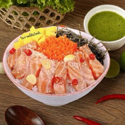 ข้าวหน้าท้องแซลมอนดอง ไซส์M