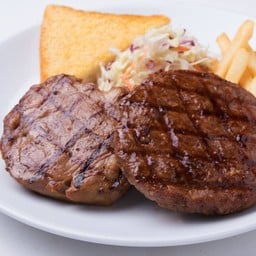 สเต็กหมูพริกไทยดำ + เทริยากิพอร์ค