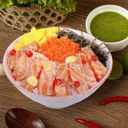 ข้าวหน้าท้องแซลมอนดอง ไซส์L