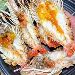 กุ้งแม่น้ำเผา 5ตัวสุดๆร้อนๆ