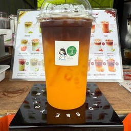 กาแฟคั่วกลาง1ช็อต+น้ำสมคั้นทางร้านเองค่ะ