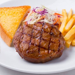 สเต็กหมูพริกไทยดำ