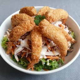 สลัดกุ้งทอด