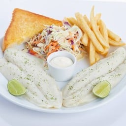 สเต็กปลาย่าง + สเต็กปลาย่าง