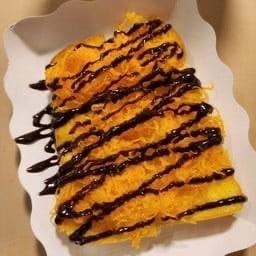 ปังปิ้งฝอยทองราดช็อคโกแลต