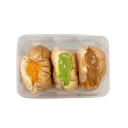 ขนมปังนึ่งก้อน 3 ก้อน(เลือกไส้ได้)