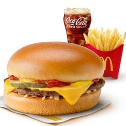 [อร่อยซ่ากับโค้ก] ชุดชีสเบอร์เกอร์ (L)