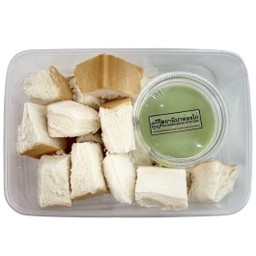 ขนมปังปิ้ง+สังขยาใบเตย