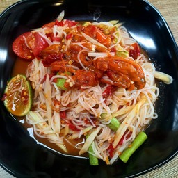 ตำซั่วปลาร้าหอยดอง