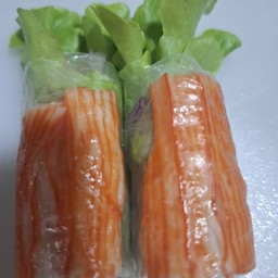 สลัดโรลหน้าปูอัด 6 คำ+น้ำสลัดครีม