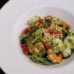 Spaghetti Pesto Shrimp & Squid @51