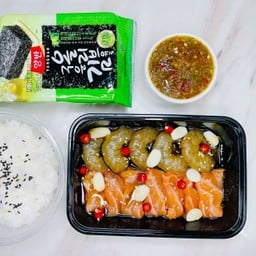 แซลมอน กุ้งดองซีอิ๊วเกาหลี ร้านLongmondong ท่าตูม