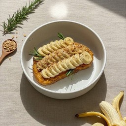 Peanut butter banana toast