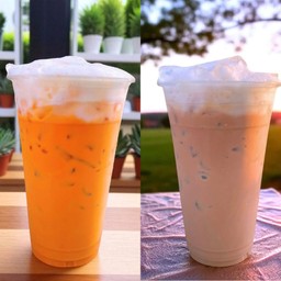 คู่ชาโล ชาเย็น+ไมโลเย็นนมสด