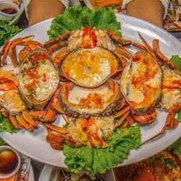 ปูไข่นึ่งนมสด 2 ตัว ร้อนๆ