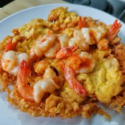 ข้าวไข่เจียวกุ้ง (8-9ตัว) M
