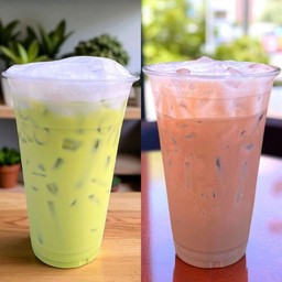 คู่เขียวโก้ ชาเขียว+โกโก้เย็นนมสด