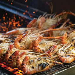 กุ้งเผา เป็นๆสดๆร้อนๆ 2 กิโล