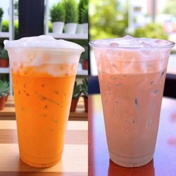 คู่ชาโก้ ชาเย็น+โกโก้เย็นนมสด