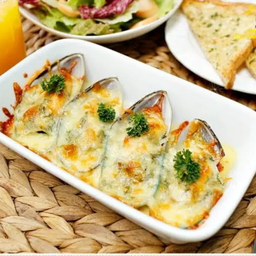 หอยนิวซีแลนด์ ย่างชีส 8ตัว