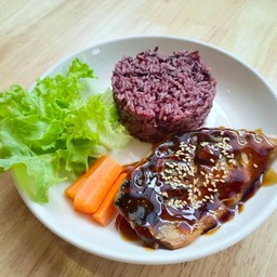 ข้าวซาบะเทริยากิ Kcal 400 Protein 25g