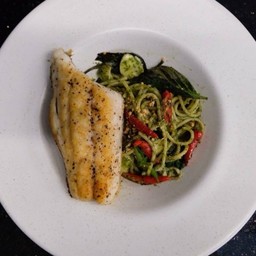 Spaghetti Pesto [Seasonal Fish] @52
