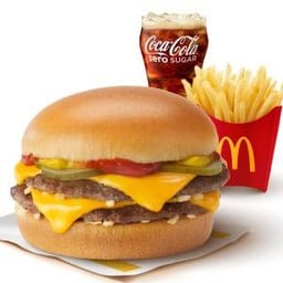 [อร่อยซ่ากับโค้ก] ชุดดับเบิ้ลชีสเบอร์เกอร์ (XL)