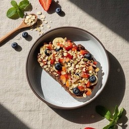 Fruity granola toast