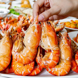 กุ้งเผาไม่ผ่า สดๆ จุกๆ 1 กิโล