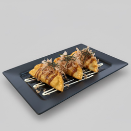 [LM] เกี๊ยวซ่าทอดกรอบ หน้าทาโกะยากิ 3 ชิ้น