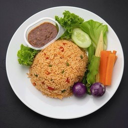Rice Mixed With Chili Paste + Mixed Vegetables