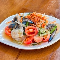 ตำปูม้า(ใส่เส้นมะละกอ)