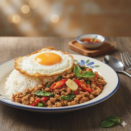 หมูทอดกระเทียม พริกสดดด