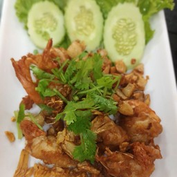 กุ้งทอดกระเทียม