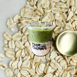 มัทฉะลาเต้นมข้าวโอ๊ต 16ออนซ์